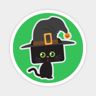 Bewitching Black Cat Magnet